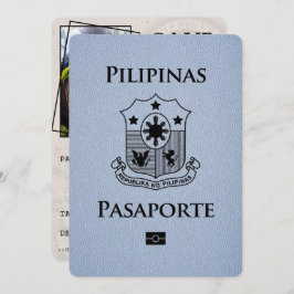 Dusty Blue Philippines Passport Save the Date