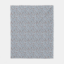 Dusty Blue Pine Tree Leaf Weihnachtsurlaub Fleecedecke