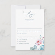 Dusty Blue Pink Blume Elegante Dreamy Wedding
