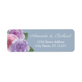 Dusty Blue Pink Lila Elegante Blumenhochzeit