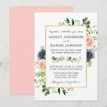 Dusty Blue Pink Rose Grüne Hochzeit