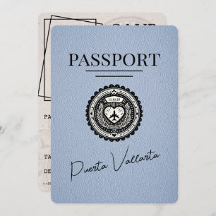 Dusty Blue Puerta Vallarta Pass Save the Date