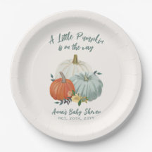 Dusty Blue Pumpkin Baby Shower
