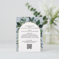 Dusty Blue QR code Carte de détails du mariage bot
