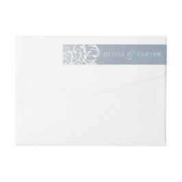 Dusty blue romantic vintage Hochzeit Rücksendeadre