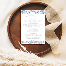Dusty Blue Rose Hochzeitskarte Begleitkarte