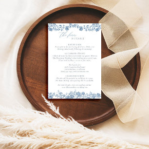 Dusty Blue Rose Hochzeitskarte Begleitkarte