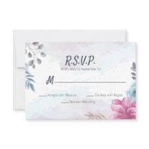 Dusty Blue Rose und Pink Floral UAWG