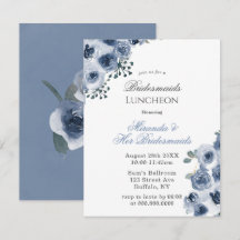 Dusty Blue Sage Peony Bridesmaids Luncheon