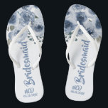 Dusty Blue Sage Watercolor Peony Bridesmaid Bevorz Flip Flops<br><div class="desc">Sie werden diese staubigen Blue and Sage Green Aquarellpeony Blume mit Peelage Blätter Liebe. Ideal für Ihre Hochzeitsfeiern!</div>