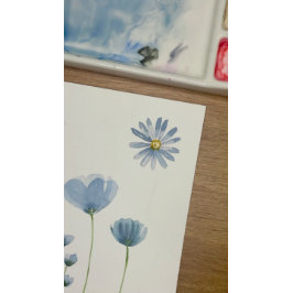 Dusty Blue Sage Wildflower Wedding Return Address