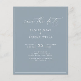 Dusty Blue Save the Date