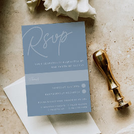 Dusty Blue | Script Watermark - Auswahl RSVP Karte