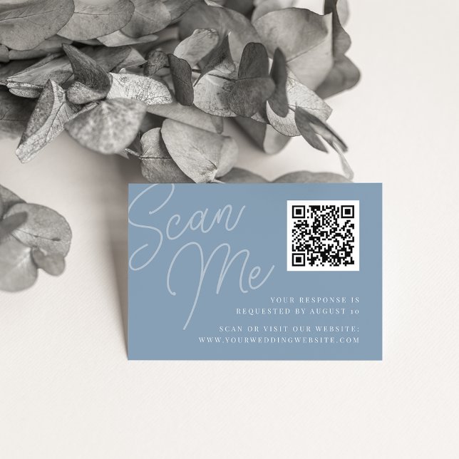 Dusty Blue | Script Watermark QR Code UAWG Begleitkarte (Von Creator hochgeladen)