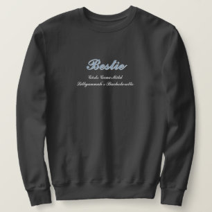 Dusty Blue Shadow Script Wedding Sweatshirt