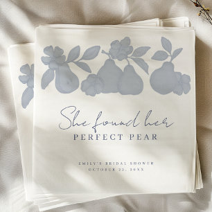 Dusty Blue She fand ihre perfekte Pear Bridal Show Serviette
