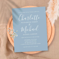 Dusty Blue Signature Script Hochzeit