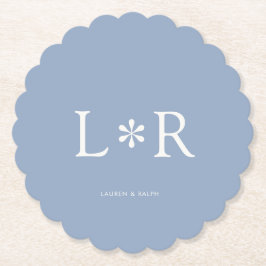 Dusty Blue Simple Chic Couple Untersetzer