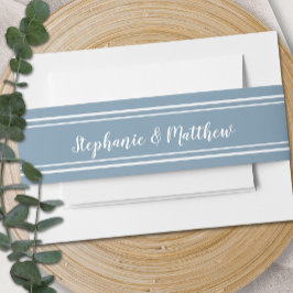 Dusty Blue Simple Chic Elegante Minimalistische Ho Einladungsbanderole