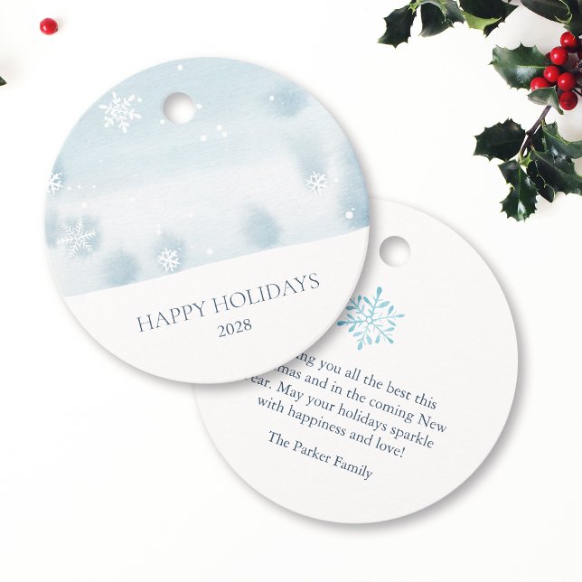 Dusty Blue Snowflake Geschenkanhänger (Von Creator hochgeladen)