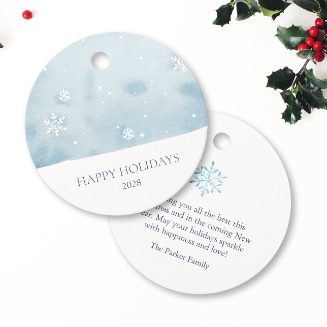 Dusty Blue Snowflake Geschenkanhänger (Von Creator hochgeladen)