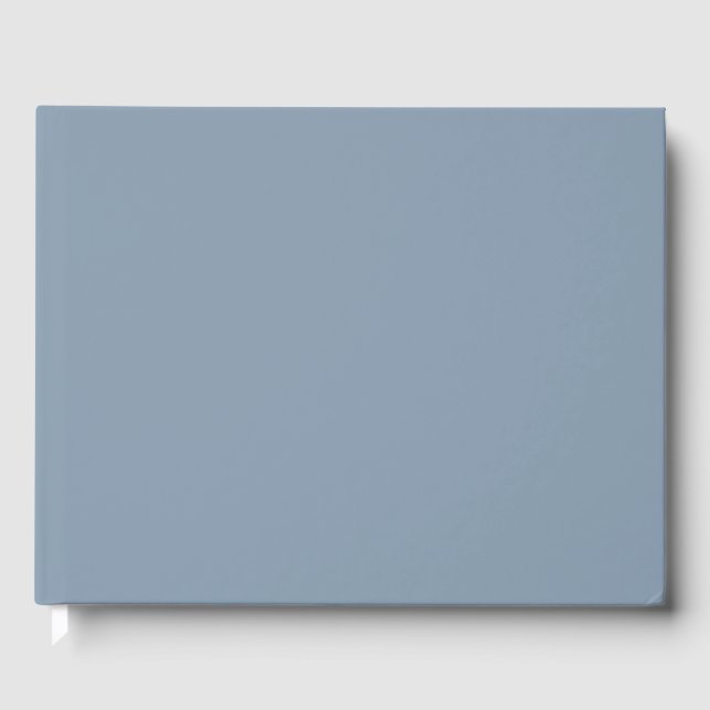 Dusty Blue Solid Color Gästebuch (Vorderseite)
