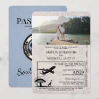 Dusty Blue South Africa Passport Wedding