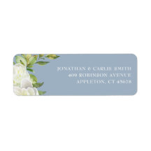 Dusty Blue Spring Floral Peony Mariage Étiquette