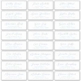 Dusty Blue Stylish script Gästeschrift Aufkleber