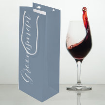 Dusty Blue Stylized Script Wedding Trauzeuge