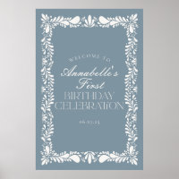 Dusty Blue Talavera Fiesta Geburtstagsparty Willko