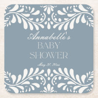 Dusty Blue Talavera Spanish Fiesta Boy Baby Dusche