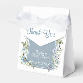 Dusty Blue Tee Party Baby in Bloom Baby Dusche Geschenkschachtel