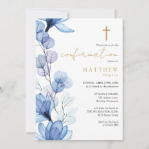 Dusty Blue Transparent Floral Gold Bestätigung