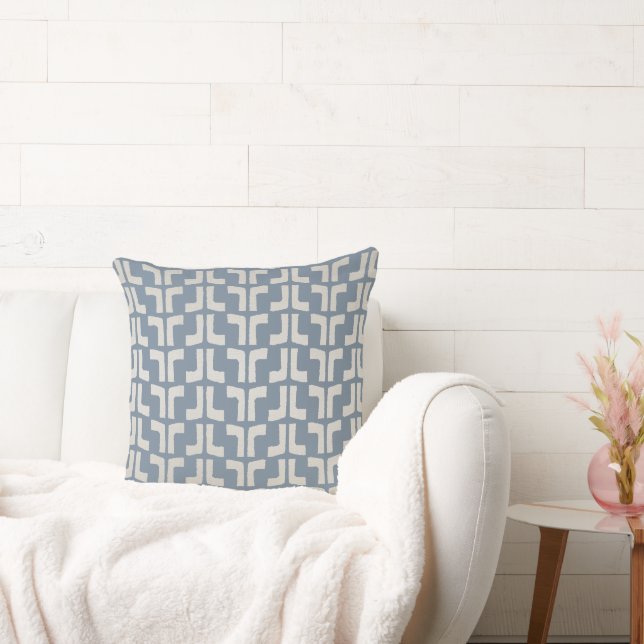 Dusty Blue Tribal Kissen (Liege)