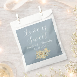 Dusty Blue Typografy Calligraphy Modern Elegant Geschenktütchen