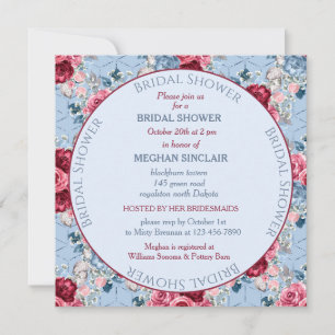 Dusty Blue und Burgundy Brautparty