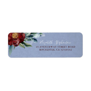 Dusty Blue und Cranberry Red Stilvolle Hochzeit
