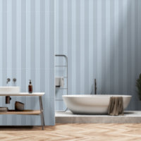 Dusty Blue und Dusty Gray Wide 4 Zoll Streifen