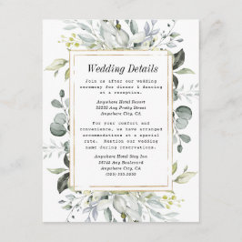 Dusty Blue und Gold Elegante Rustikale Hochzeit mi Begleitkarte