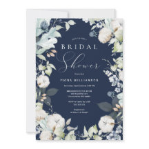 Dusty Blue und Navy Floral Brautparty