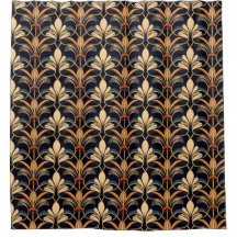 Dusty Blue und Orange Art Deco