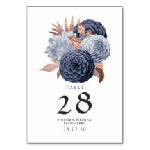 Dusty Blue und Rose Gold Floral Wedding