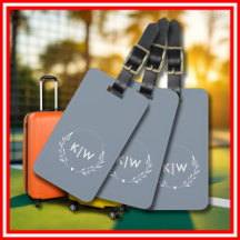 Dusty Blue und White | Monogram für moderne Initia