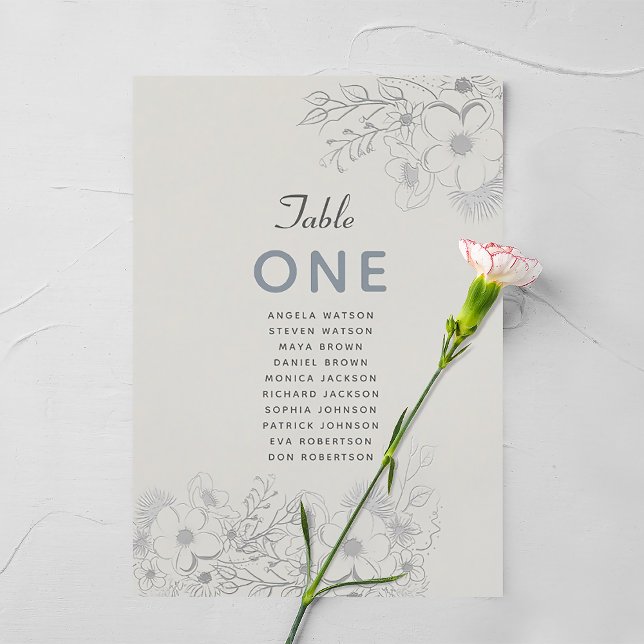 Dusty Blue Vintage Wedding Chart (Von Creator hochgeladen)