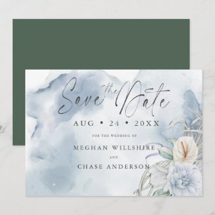 Dusty Blue Watercolor Floral
