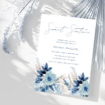 Dusty Blue Watercolor Florals Sweet 16 Birthday Einladung<br><div class="desc">Dusty Blue Watercolor Florals Sweet 16 Birthday Einladung Siehe Matching Kollektion in Niche und Nest Store</div>