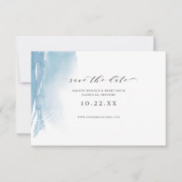 Dusty Blue Watercolor Foto Save the Date