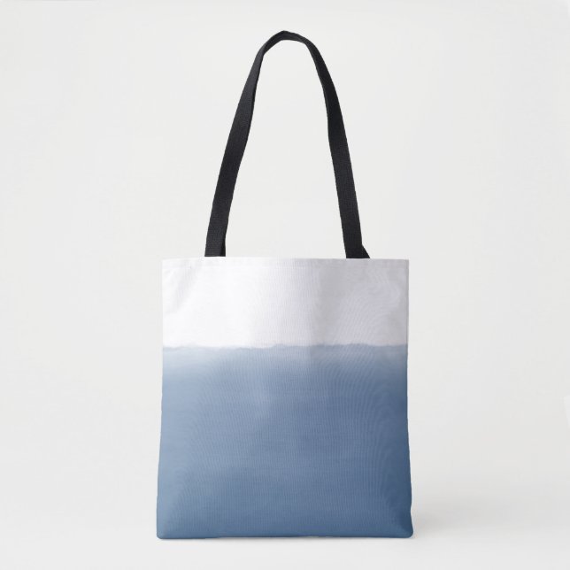 Dusty Blue Watercolor Tasche (Vorderseite)