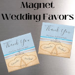 Dusty Blue Wedding 2 Heart Sand Gastgeschenk Hochz Magnet<br><div class="desc">Chic Dusty BlueBeach Hochzeit 2 Herzen in der Sand Hochzeitsmagnet Gefallen. Hochzeitsartikel am Strand sind auf einer großen Auswahl an Produkten für die perfekte Hochzeit am Strand erhältlich.</div>